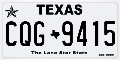TX license plate CQG9415