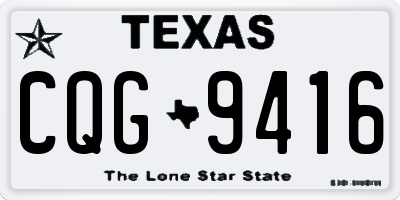 TX license plate CQG9416