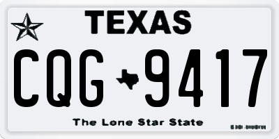TX license plate CQG9417