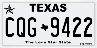 TX license plate CQG9422