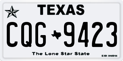 TX license plate CQG9423