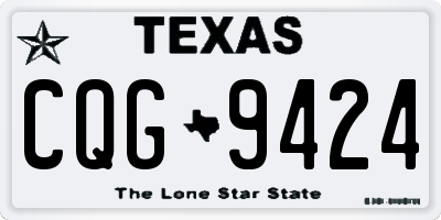 TX license plate CQG9424