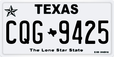 TX license plate CQG9425