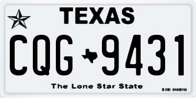 TX license plate CQG9431