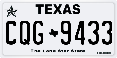 TX license plate CQG9433