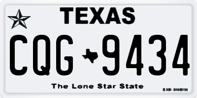 TX license plate CQG9434