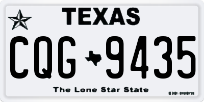 TX license plate CQG9435
