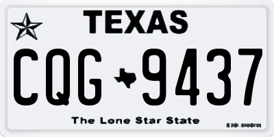 TX license plate CQG9437