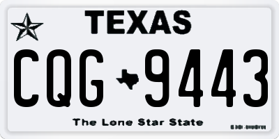TX license plate CQG9443