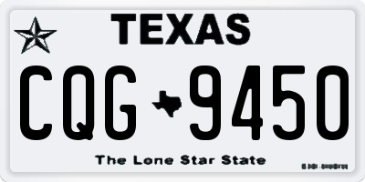 TX license plate CQG9450
