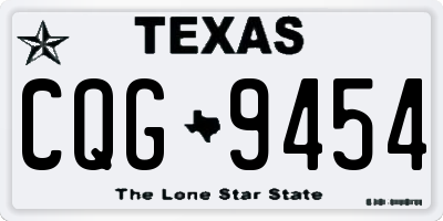 TX license plate CQG9454