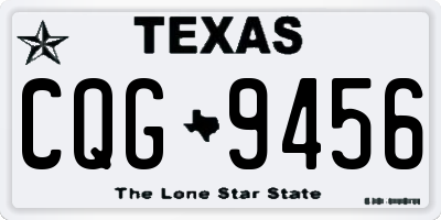 TX license plate CQG9456