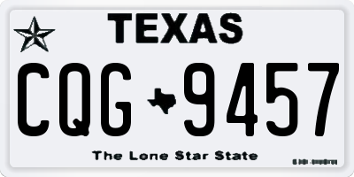TX license plate CQG9457