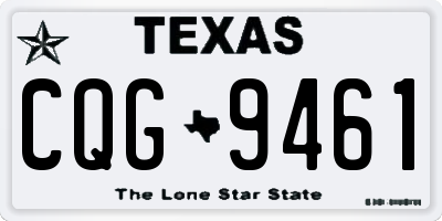 TX license plate CQG9461
