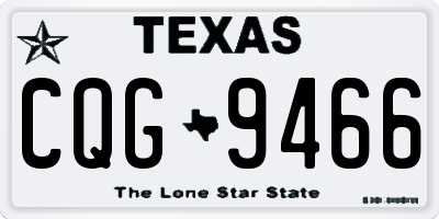 TX license plate CQG9466