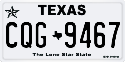 TX license plate CQG9467