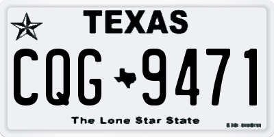 TX license plate CQG9471