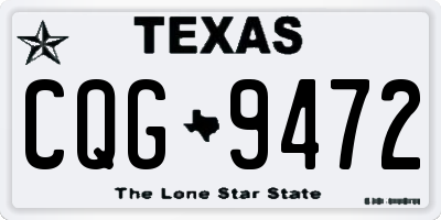 TX license plate CQG9472