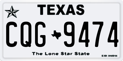TX license plate CQG9474