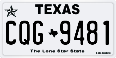 TX license plate CQG9481