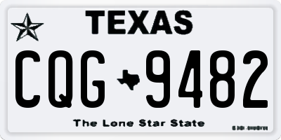 TX license plate CQG9482