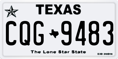 TX license plate CQG9483