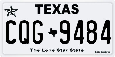 TX license plate CQG9484
