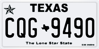 TX license plate CQG9490
