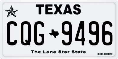 TX license plate CQG9496