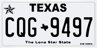 TX license plate CQG9497