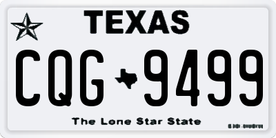 TX license plate CQG9499