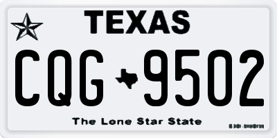 TX license plate CQG9502