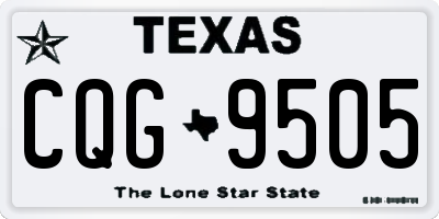 TX license plate CQG9505