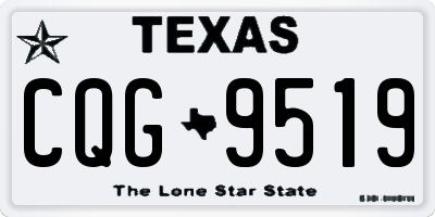 TX license plate CQG9519