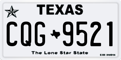 TX license plate CQG9521