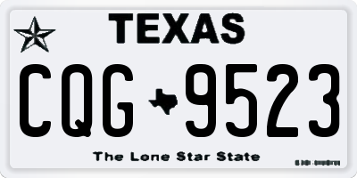 TX license plate CQG9523