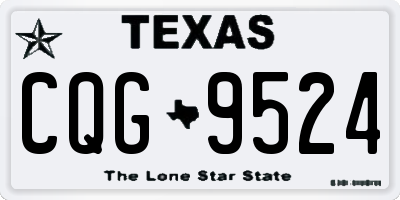 TX license plate CQG9524