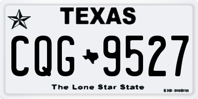 TX license plate CQG9527