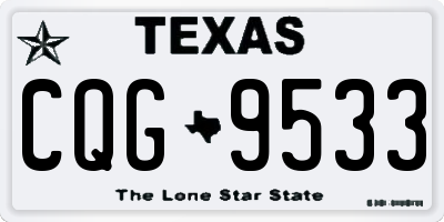 TX license plate CQG9533