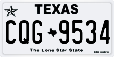 TX license plate CQG9534