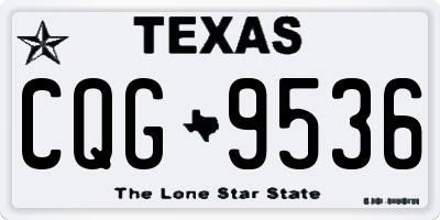 TX license plate CQG9536