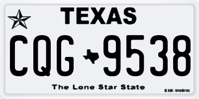 TX license plate CQG9538