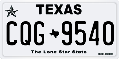 TX license plate CQG9540
