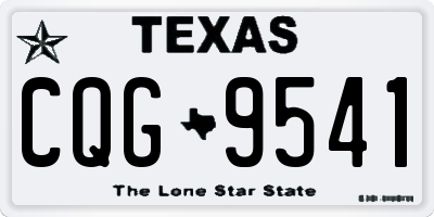 TX license plate CQG9541
