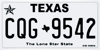 TX license plate CQG9542