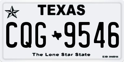 TX license plate CQG9546