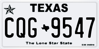 TX license plate CQG9547