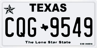 TX license plate CQG9549