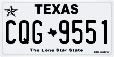 TX license plate CQG9551