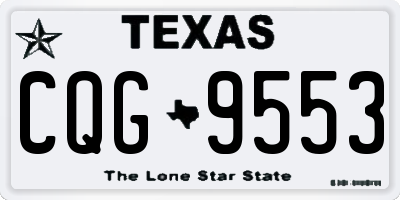 TX license plate CQG9553